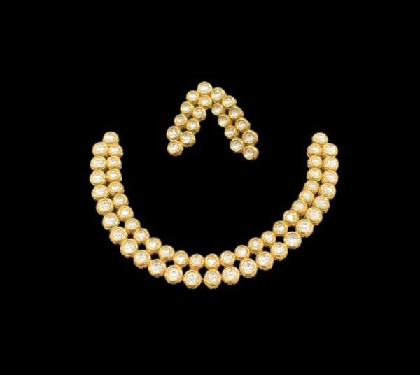 DOUBLE LAYER KUNDAN NECKLACE SET