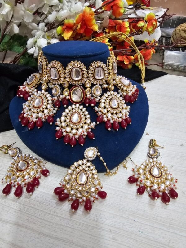 RUBY KUNDAN HEAVY BRIDAL JEWELLERY