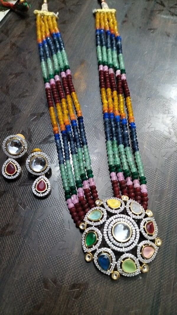 MULTI COLOUR ONYX KUNDAN NECKLACE