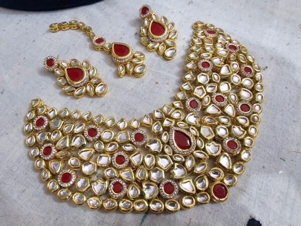 RUBY KUNDAN NECKLACE SET