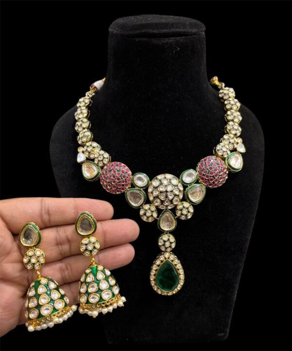 KUNDAN MEENAKARI NECKLACE