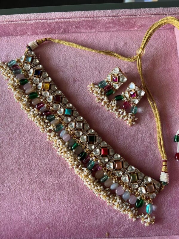 MULTI COLOUR NECKLACE WITH EARRINGS