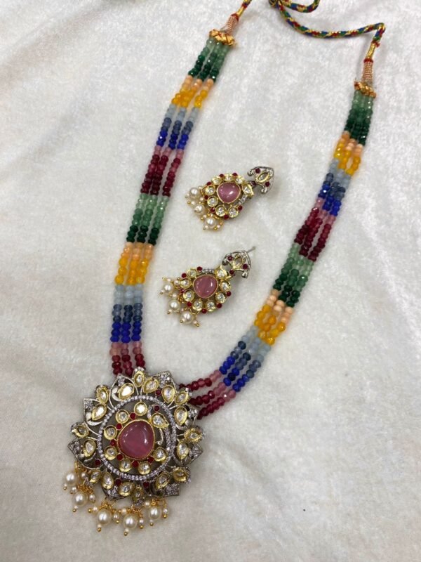 MULTI COLOUR ONYX KUNDAN NECKLACE