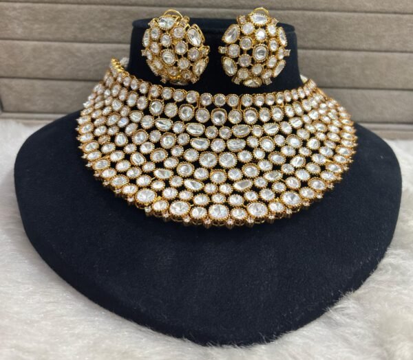 BRIDAL JEWELLERY HEAVY NECKLACE WITH EARRINGS